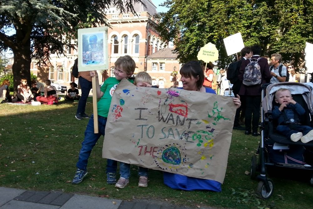 Young supporters of the South Lincolnshire Green Party